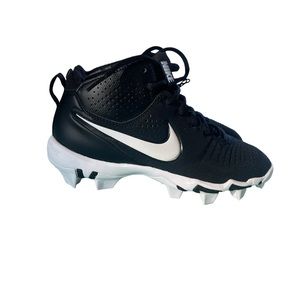 NEW Nike Alpha Huarache 3 Black/White Baseball Cleats US Yth 3.5